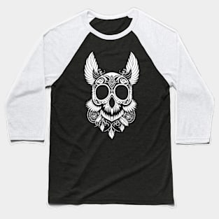 Night Bird White 01 Baseball T-Shirt